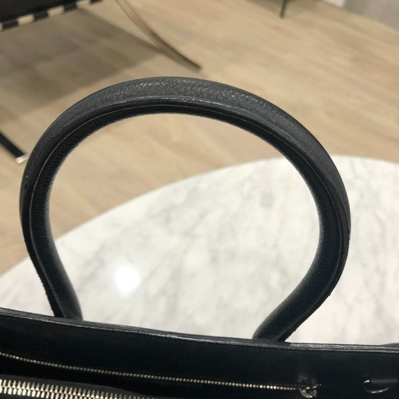 Saint Laurent YSL Black Grained Leather Small Sac de Jour Top Handle w/ Strap - Picture 9 of 12